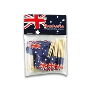 australian flag cocktail sticks 60 pack