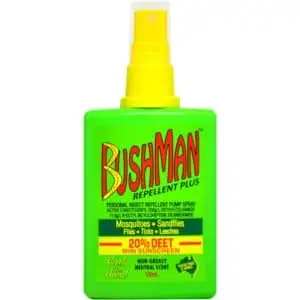 bushman plus 20 deet insect repellent pump spray 100ml