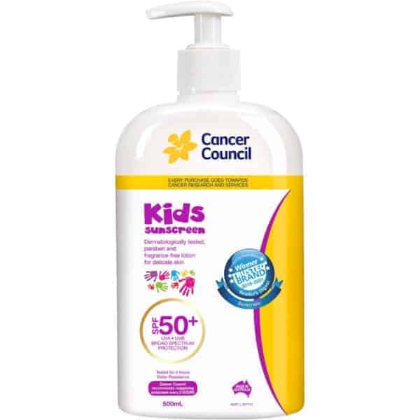 cancer council kid sunscreen spf50 500ml