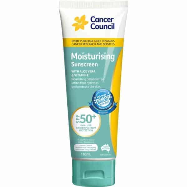 cancer council moisture sunscreen spf 50 110ml
