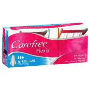 Carefree Regular Flexia Tampons 16 Pack