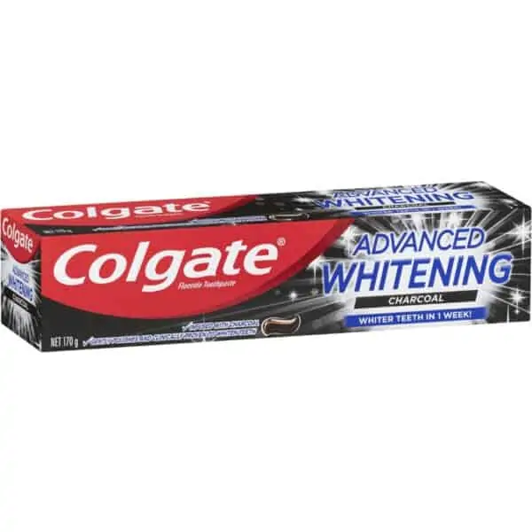 colgate advanced whitening charcoal fluoride toothpaste 170g