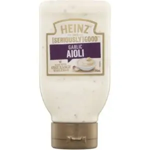 heinz seriously good mayonnaise garlic aioli mayo 295ml