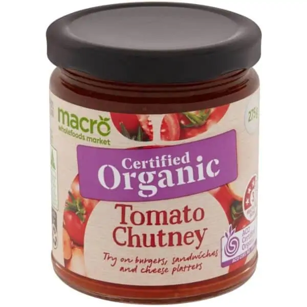 macro organic tomato chutney 275g