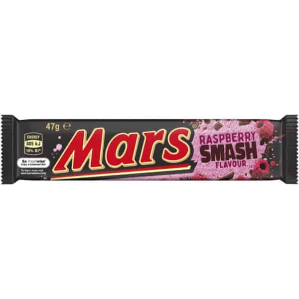 mars raspberry chocolate bar 47g