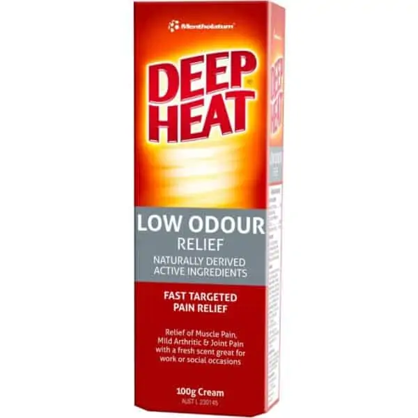 mentholatum low odour deep heat relief 100g