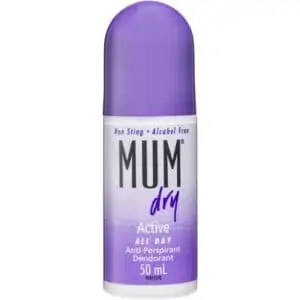 mum dry anti perspirant deodorant dry active all day 50ml