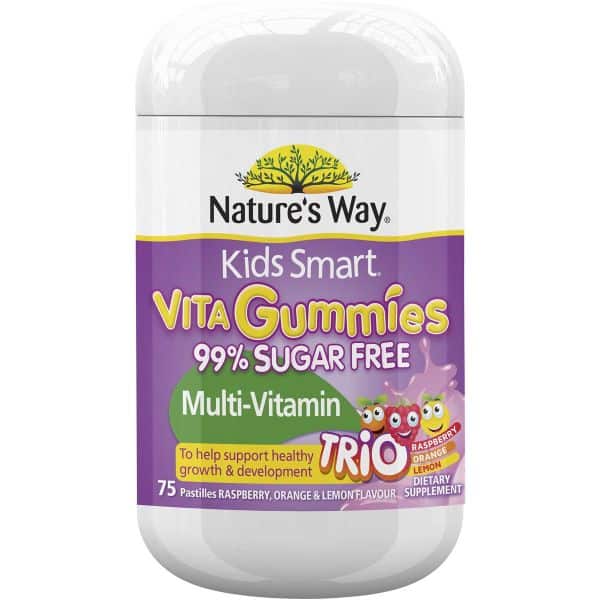 natures way kids smart vita gummies sugar free multi trio 75 pack