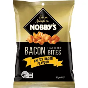 nobbys cheesy bacon bites snacks 40g