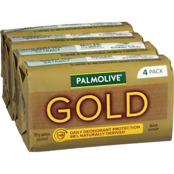 palmolive gold bar soap daily deodorant protection 90g 4 pack