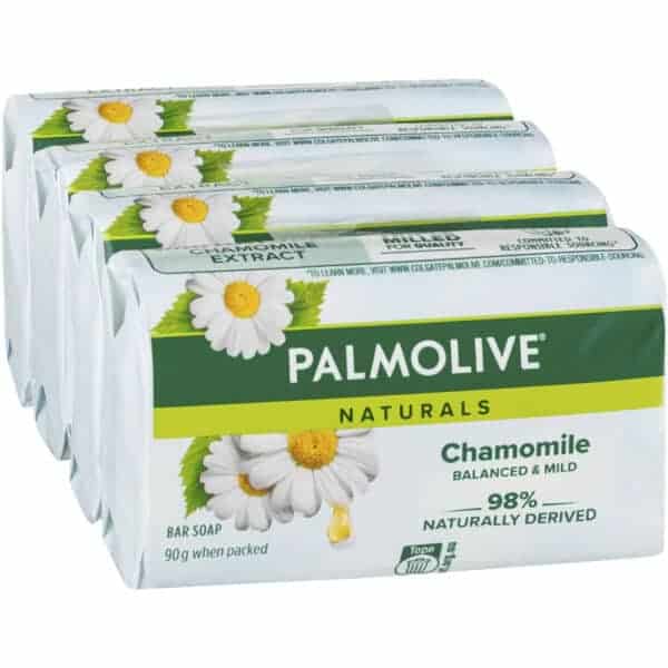palmolive naturals balanced mild bar soap with chamomile extracts 90g 4 pack