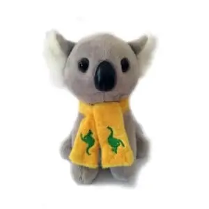 small plush koala with aussie scarf