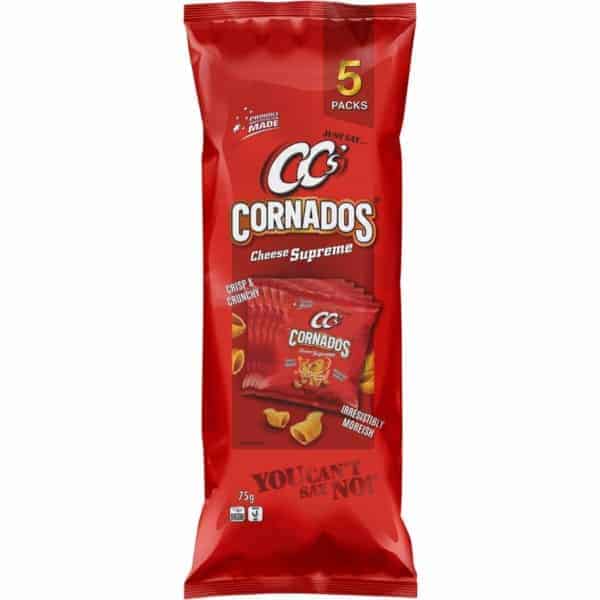 cc cornados cheese supreme chips multipack 5 pack