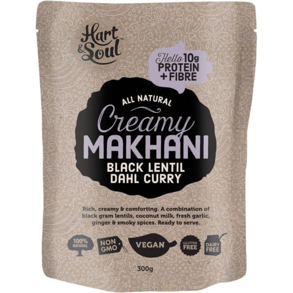 hart soul all natural creamy makhani black lentil dahl curry 300g