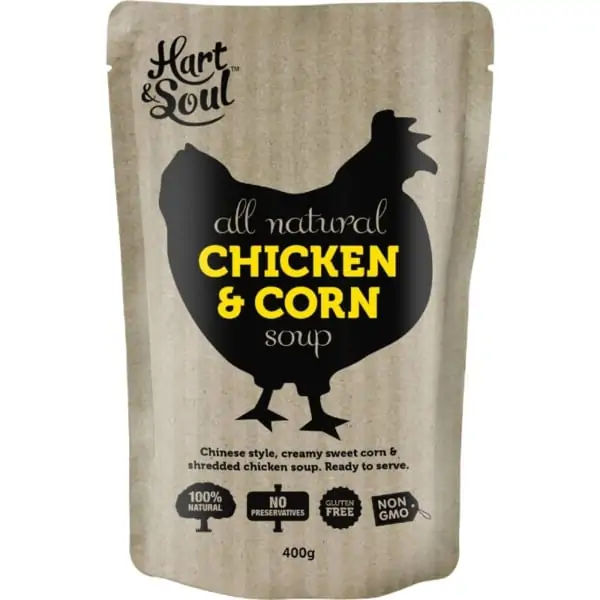 hart soul chicken corn soup pouch 400g