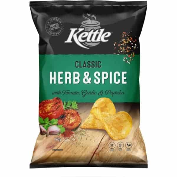kettle classic herb spice chips 165g