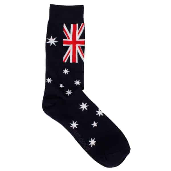 men aussie flag jacquard crew socks