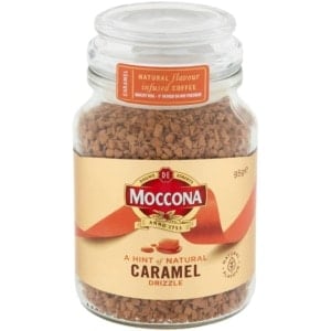 moccona freeze dried instant coffee caramel 95g