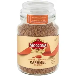 moccona freeze dried instant coffee caramel 95g