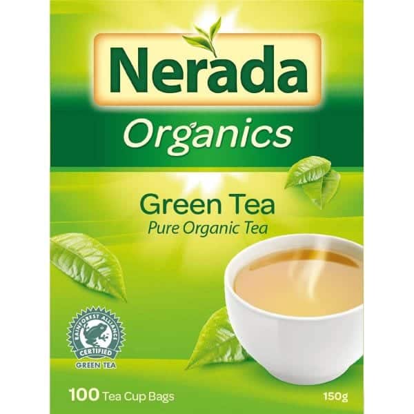 nerada organics green tea cup bags 150g
