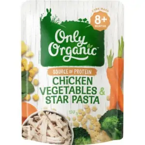 only organic chicken vegetables star pasta 170g