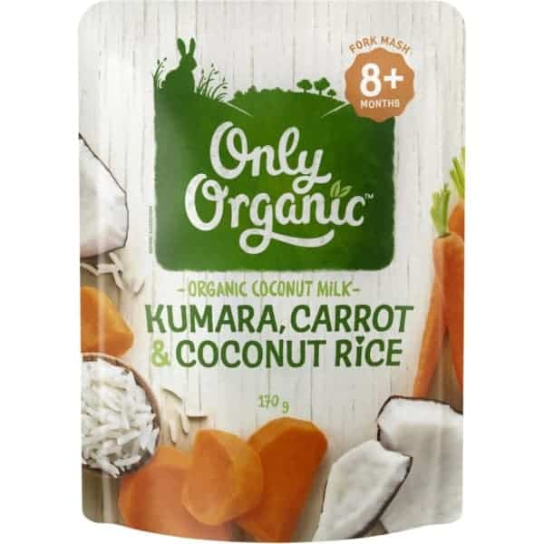 only organic kumara crt coco rice 170g