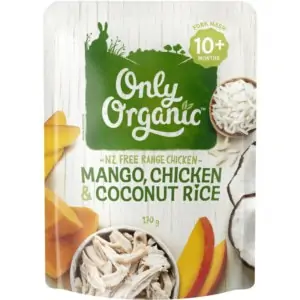 only organic mango chicken coconut rice 170g