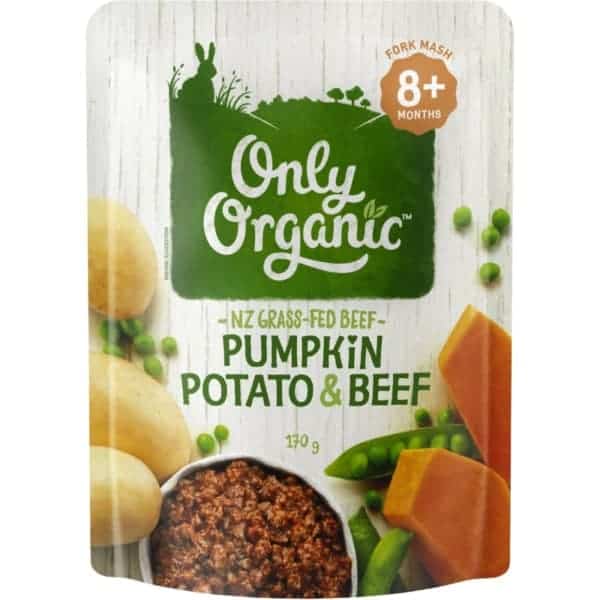 only organic pumpkin potato beef 8 months 170g