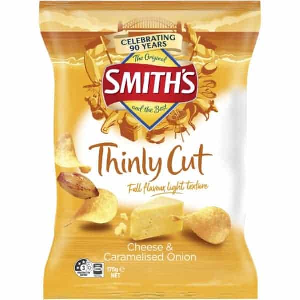smith thinly cut cheese caramelised onion 175g