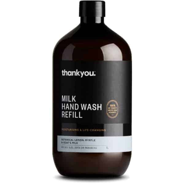 thankyou hand wash refill botanical lemon myrtle goat milk 1l