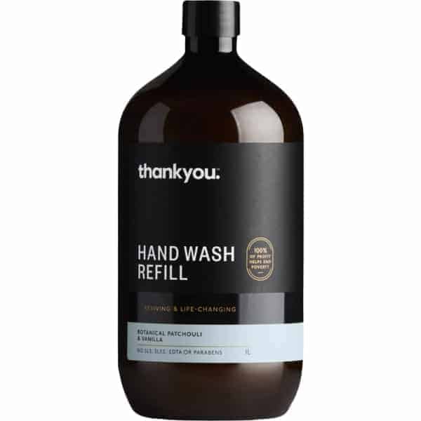 thankyou hand wash refill botanical patchouli vanilla 1l