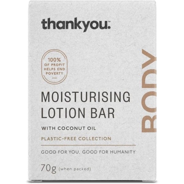 thankyou moisturising lotion bar with coconut oil 70g