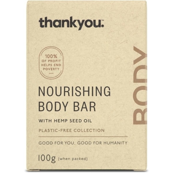 thankyou nourishing body bar with hemp seed oil 100g