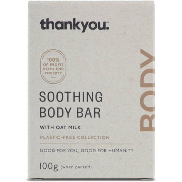 thankyou soothing body bar with oat milk 100g