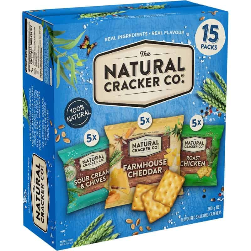 Buy The Natural Cracker Co. Snack Crackers Variety 15 Pack 300g Online | Worldwide Delivery | Australian Food Shop