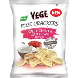 vege chips rice crackers sweet chilli 038 sour cream 75g