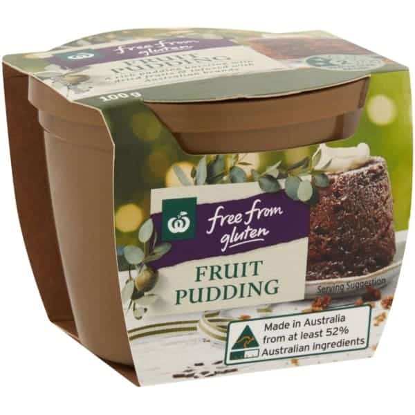 woolworths free from gluten fruit pudding 100g