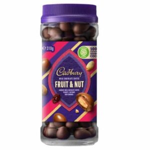 cadbury chocolate fruit nut jar 310g