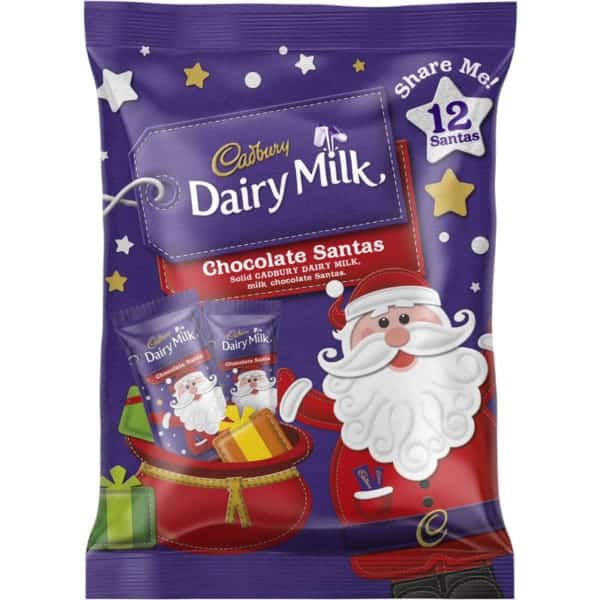 cadbury dairy milk chocolate santa 12 pack
