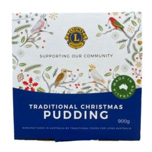 lions international traditional christmas pudding 900g