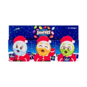 nestle smarties chocolate santa face 3 pack