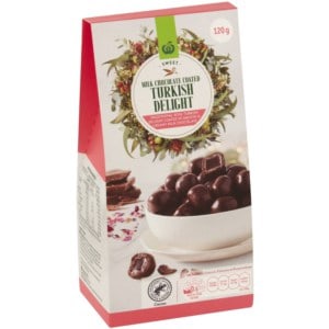 woolworths milk chocolate turkish delight 120g
