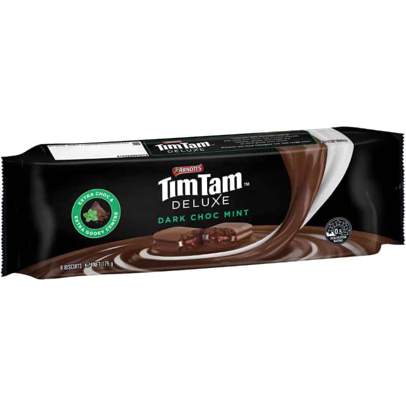 Devorar Fuera de Pasivo Buy Arnotts Tim Tam Deluxe Dark Choc Mint 175g Online | Worldwide Delivery  | Australian Food Shop