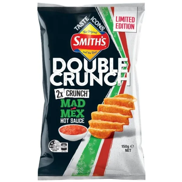 Smiths Double Crunch Chips Hot Sauce 150g