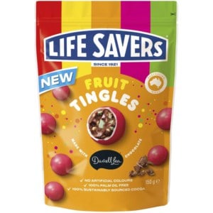 darrell lea life savers fruit tingles balls 150g