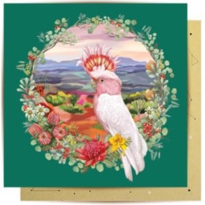 greeting card nature dwelling wreath