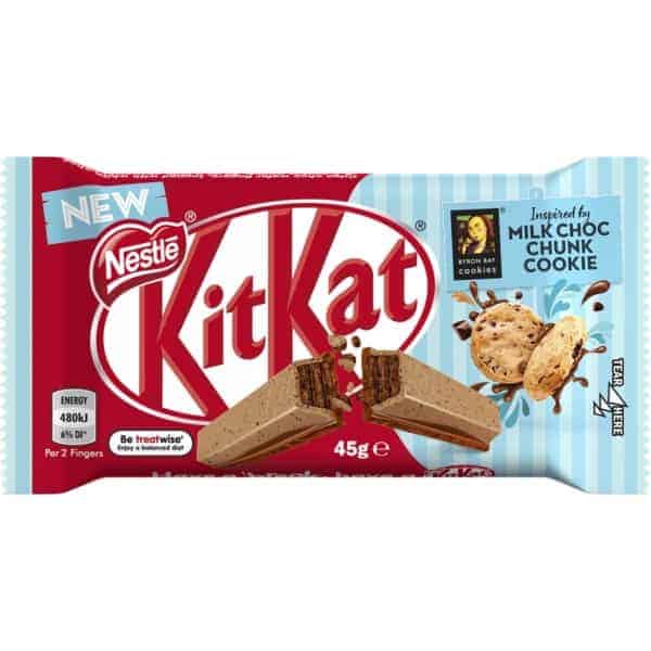 nestle kitkat milk choc chunk cookie bars 45g 1