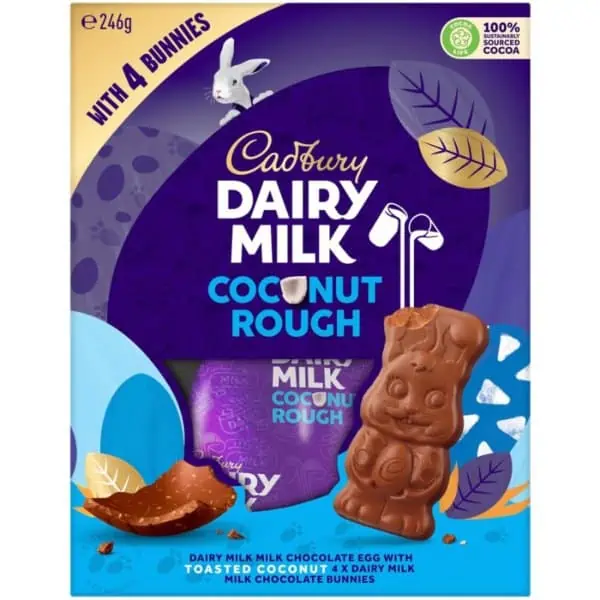 Cadbury Dairy Milk Coconut Rough Bunny Gift Box 246g