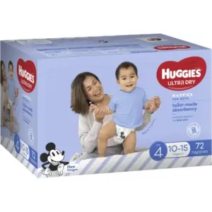 Huggies Ultra Dry Nappies Toddler 10 15kg Boy 72 Pack