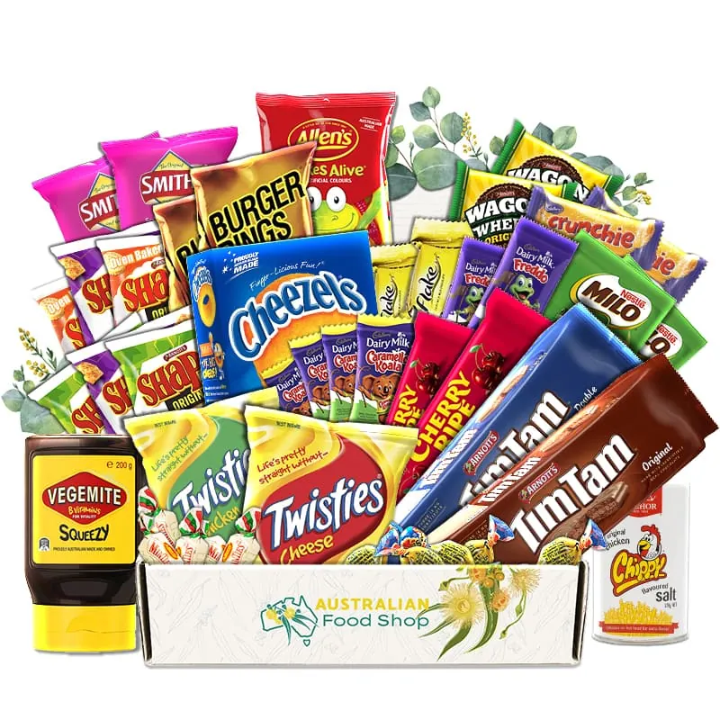 Amazon.com : Authentic Australian Snack Gift Box - Tim Tams, Arnott's,  Cadbury, Cherry Ripe - Australian Food and Candy - Perfect Australian Gift  : Everything Else